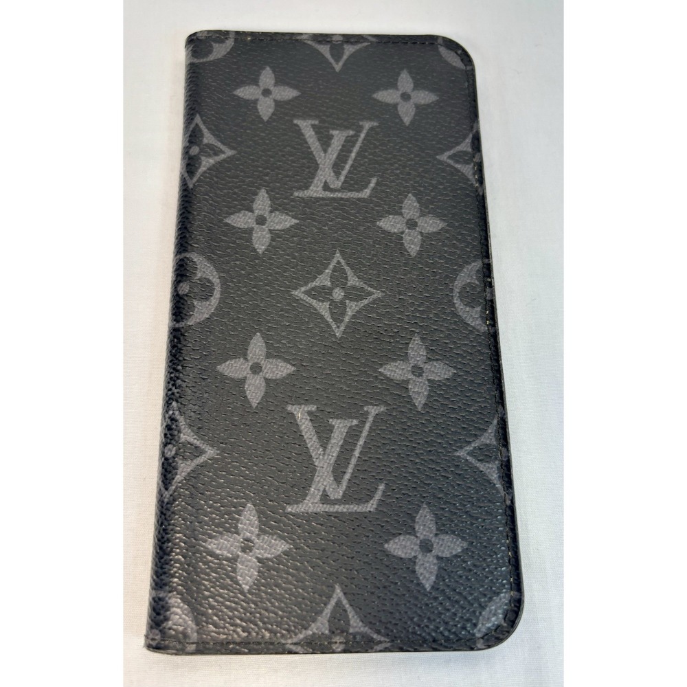 Louis Vuitton Monogram Eclipse Iphone Folio Case Black & Grey Iphone 7/8